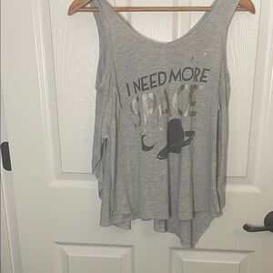 Cold Crush Gray 'I Need More Space' Graphic Tank